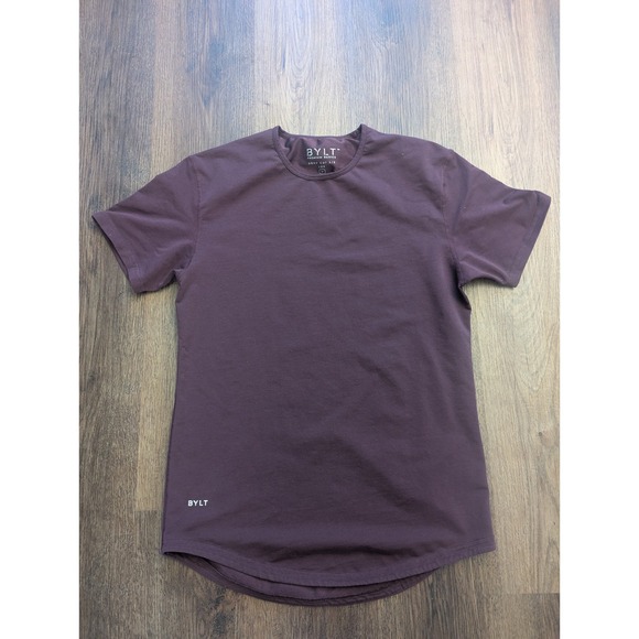 BYTL Other - BYLT Shirt Mens M Medium Lux Drop Cut Short Sleeve Maroon T Shirt Stretch EUC